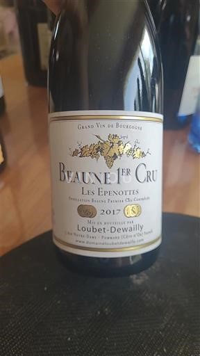 Burgundy Unspecified Premier Cru Domaine Loubet-Dewailly Les Epenottes 2017