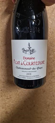 Víno Rouge sec Domaine Font de Courtedune 2018 Francie Údolí Rhôny Châteauneuf-du-Pape AOC