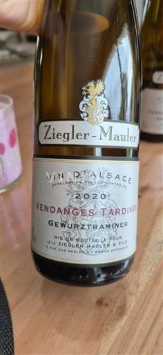 Alsace Vendanges Tardives Ziegler-Mauler Vendanges Tardives 2020