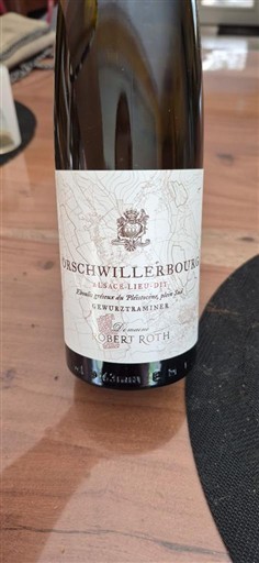 Alsace Domaine Robert Roth Orschwillerbourg Lieu Dit 2022