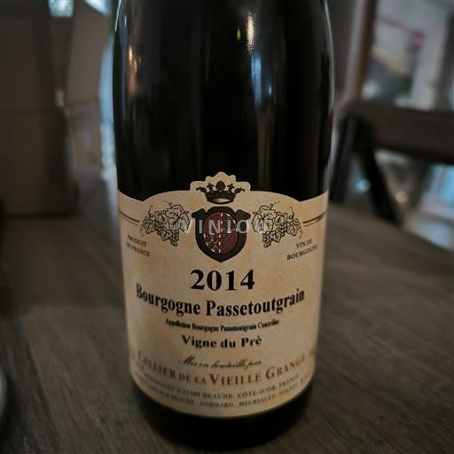 Borgoña Borgoña-passetoutgrain Cellier de la Vieille Grange Vigne du Pré 2014