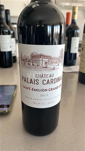 Bordeaux Saint-Émilion Grand Cru Grand Cru Château Palais Cardinal 2019