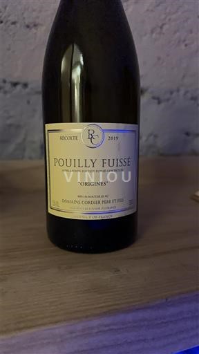 Borgoña Pouilly-fuissé Domaine Cordier Père et Fils Origines 2019