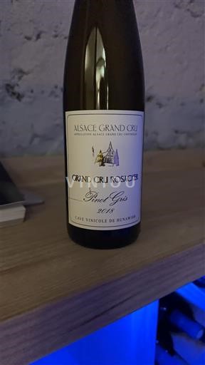 Alsace Không được chỉ định Grand Cru Cave Vinicole de Hunawihr Pinot Gris 2018