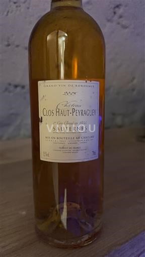 Burdeos Sauternes Premier Cru Château Clos Haut-Peyraguey 2005