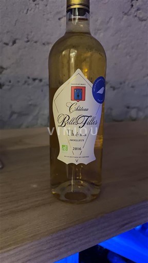 Lounais-Ranska Côtes-de-bergerac Château Belles Filles Théna 2016