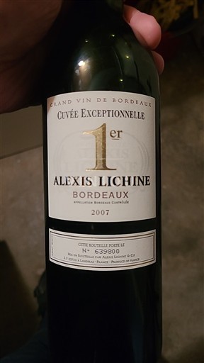 Bordeaux Alexis Lichine Exceptionnelle 1er 2007