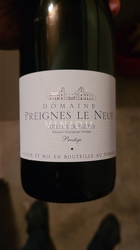 Languedoc and Roussillon Coteaux de Béziers Domaine Preignes Le Neuf Prestige 2023