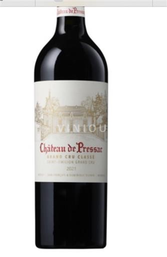 Bordeaux Saint-Émilion Château Pressac Grand Cru Classé 2016