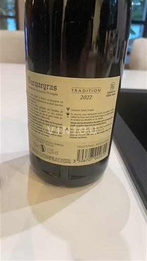 Rhône Valley Vacqueyras Tradition 2022