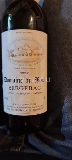 Sud-Ouest Bergerac Domaine Borel 1992