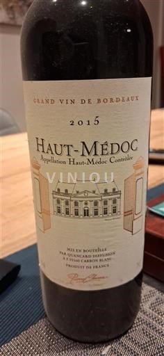 Bordéus Haut-Médoc Pierre Chanau 2015