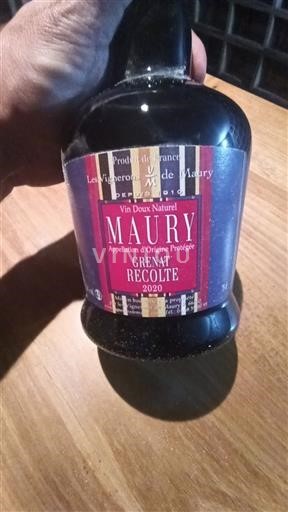 Roussillon Maury Les Vignerons de Maury Grenat 2020