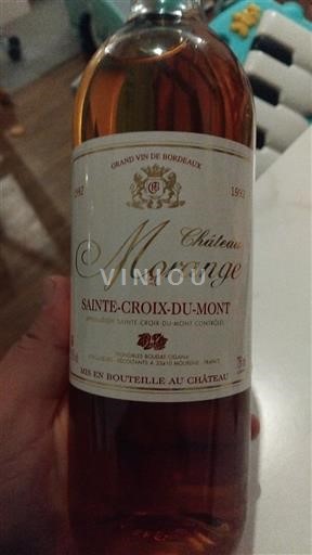 Bordeaux Sainte-Croix-Du-Mont Château Morange 1992