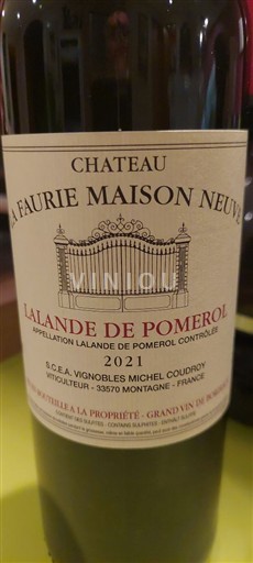 Bordeaux Lalande-de-Pomerol La Faurie Maison Neuve 2021