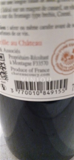 Bordeaux Haut-Médoc Château Coucy Montagne saint emilion 2020