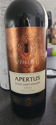Bordeaux Lussac-Saint-Émilion Apertus 2016