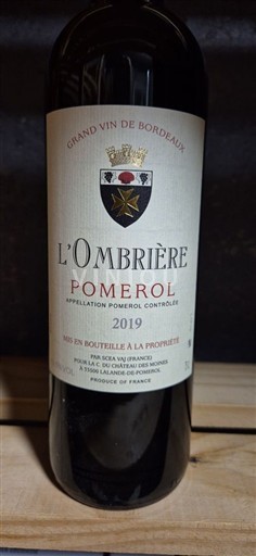 Bordeaux Pomerol L'Ombrìere 2019