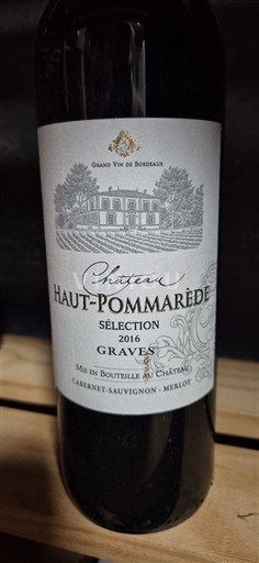 Bordeaux Graves Château Haut-Pommarède Sélection 2016