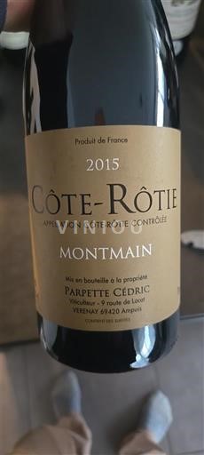 Rhône Valley Côte-Rôtie Parpette Cédric Montmain 2015