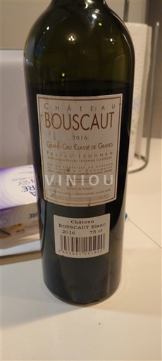 Bordeaux Pessac-Léognan Grand Cru Château Bouscaut 2016