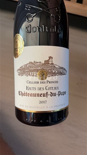 Rhône-dalen Châteauneuf-du-Pape Cellier des Princes Hauts des Coteaux 2017