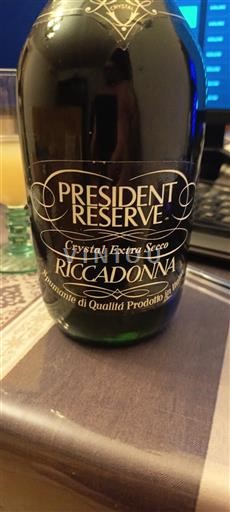 Piemonte Ospecificerad Riccadonna President Reserve Crystal Extra Secco Icke årgångsbetecknad