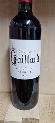 Burdeos Saint-Émilion Gran Cru Grand Cru Château Gaillard 2015