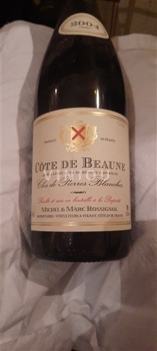 Borgoña Côte de Beaune Michel & Marc Rossignol Clos des Pierres Blanches 2004