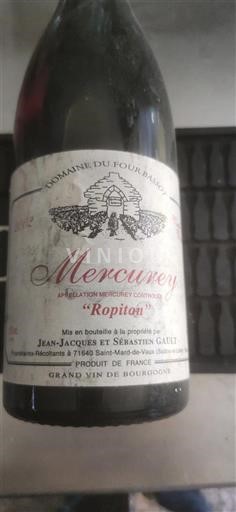 Burgundi Mercurey Domaine Four Bassot Ropiton 2002