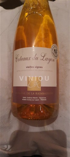 Thung lũng sông Loire Coteaux-du-layon Domaine La Raimbaudière vieilles vignes 2019