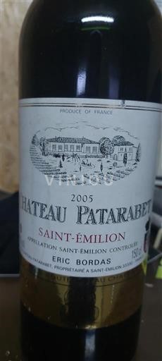 Bordeaux Saint-Émilion Château Patarabet 2005