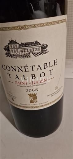 Vini Rouge sec Connétable Talbot Château Talbot 2008 Francia Bordeaux Saint-Julien AOC