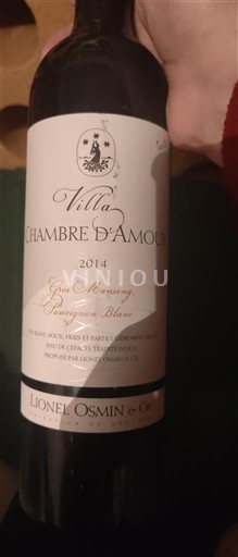 Tây Nam Côtes de Gascogne Lionel Osmin & Cie Villa Chambre d'Amour 2014