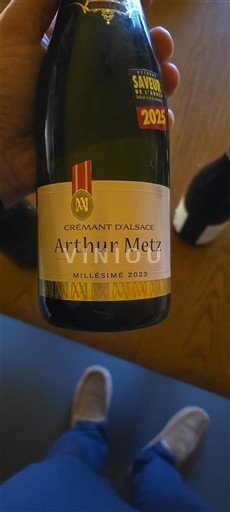Šumivá vína Blanc brut Arthur Metz 2023 Francie Alsasko Crémant d'Alsace AOC