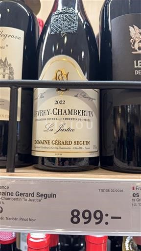 Burgund Gevrey-chambertin Domaine Gérard Seguin La Justice 2022