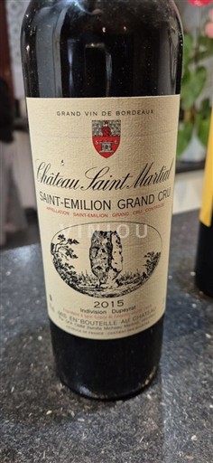 Bordeaux Saint-Émilion Grand Cru Grand Cru Château Saint-Martin 2015