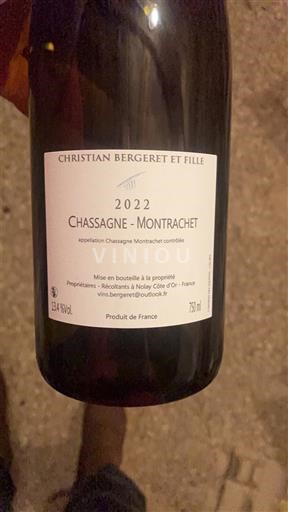 Bourgogne Chassagne-montrachet Christian Bergeret et Fille 2022