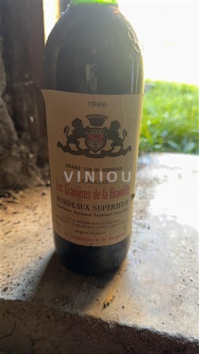 Bordeaux Bordeaux supérieur Domaine Les Gravières de la Brandille 1986