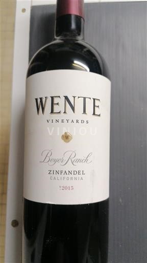 Vùng trồng nho được cấp phép California Không được chỉ định Wente Vineyards Beyer Ranch 2015