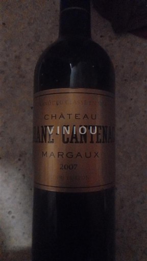 Burdeos Margaux Grand Cru Château Brane-Cantenac 2007