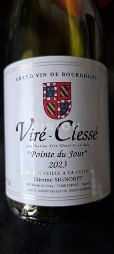 Burgundi Viré-clessé Etienne Signoret Pointe du Jour 2023