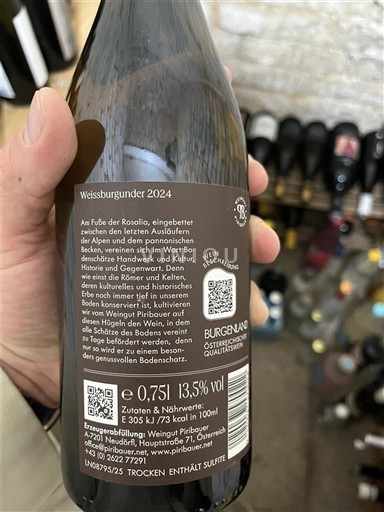 Burgenland Không được chỉ định Weingut Piribauer Weissburgunder 2024