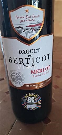 Aquitania y Charentes Atlántico Daguet de Berticot Merlot Sin añada