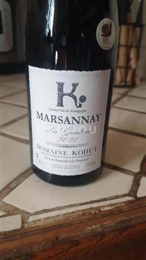 Borgogna Marsannay Domaine Kohut Les Genelières 2021