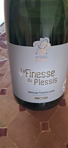 Loiredalen Crémant de Loire Pétard Bazile La Finesse du Plessis Icke årgångsbetecknad