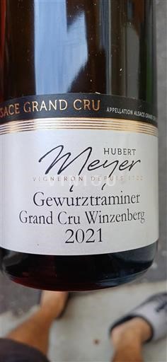 Alsace Alsace Grand Cru Grand Cru Hubert Meyer Grand Cru Winzenberg 2021