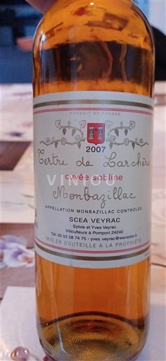 South West Monbazillac Centre de Larcher Sabline 2007
