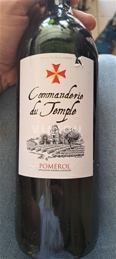 Bordeaux Pomerol Commanderie du Temple 2008 Icke årgångsbetecknad