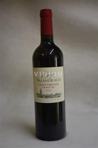 Bordeaux Saint-Émilion Grand Cru Château Valandraud Esprit de Valandraud 2012